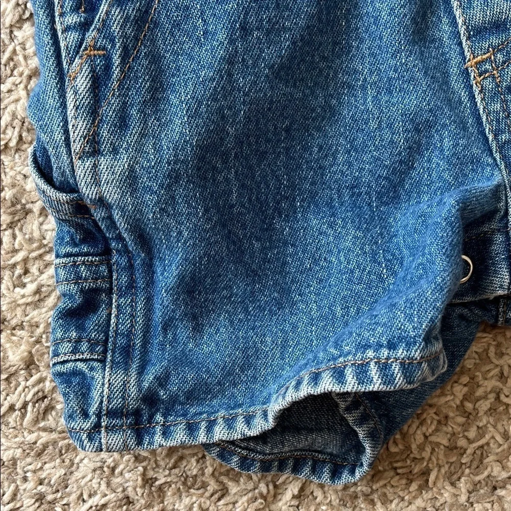 Vintage OshKosh B'gosh Short Sleeve Polo & Denim Shortalls - Size 6-9 Months
